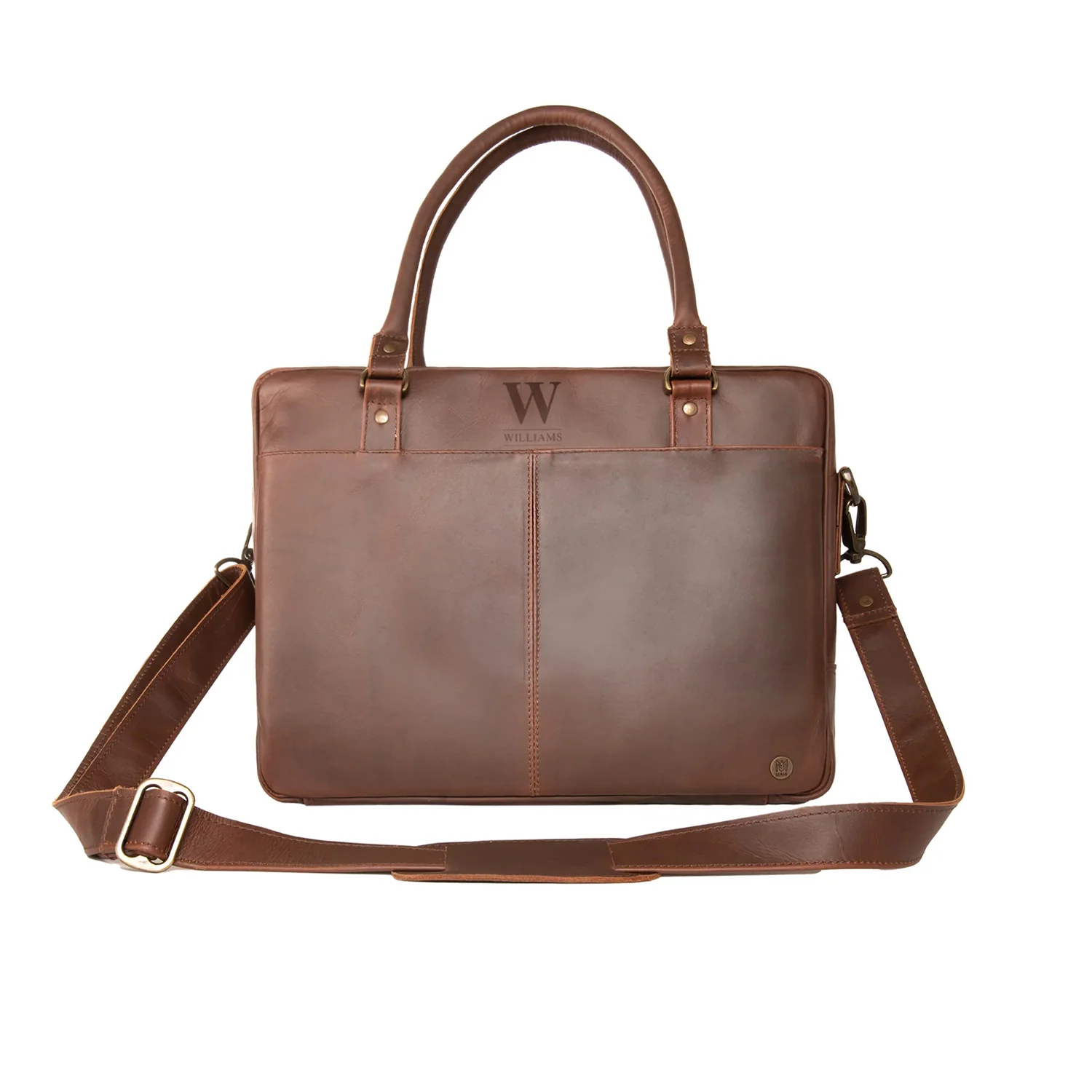 Laser Personalized Leather Laptop Bag - Image 5