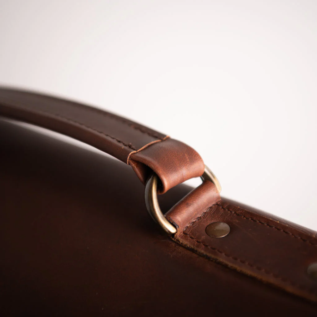 Laser Personalized Leather Messenger Bag - Image 6